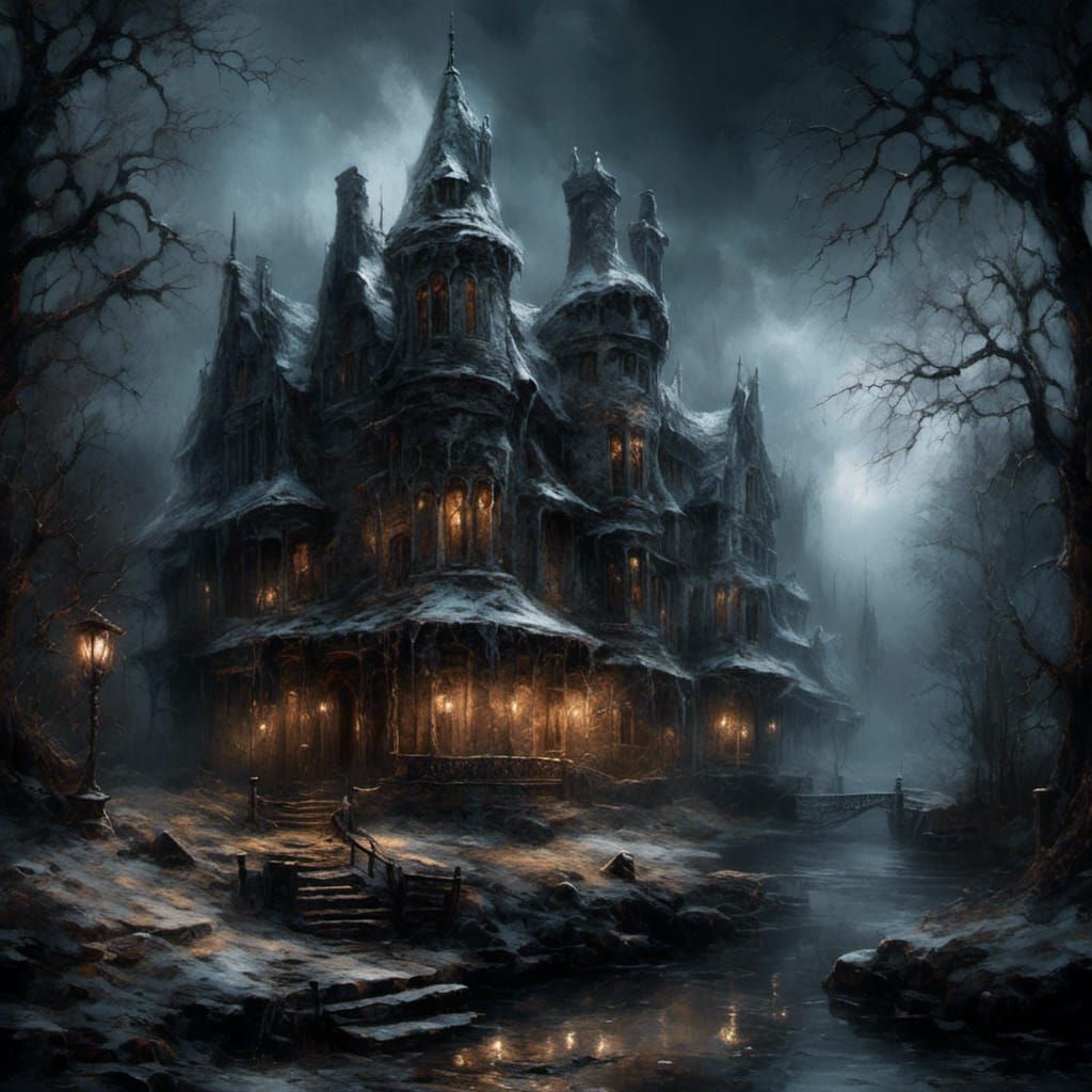 Eerie Gothic Beauty: A Ghostly Encounter