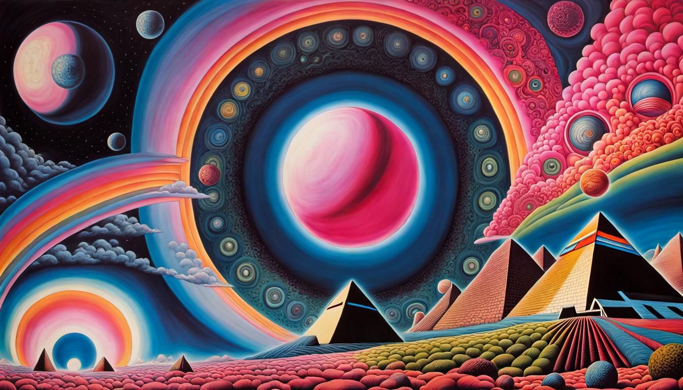 Psychedelic Tribute Image in Visionary Art Styles