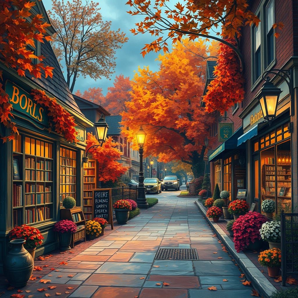 Autumn Bliss in a New England Village