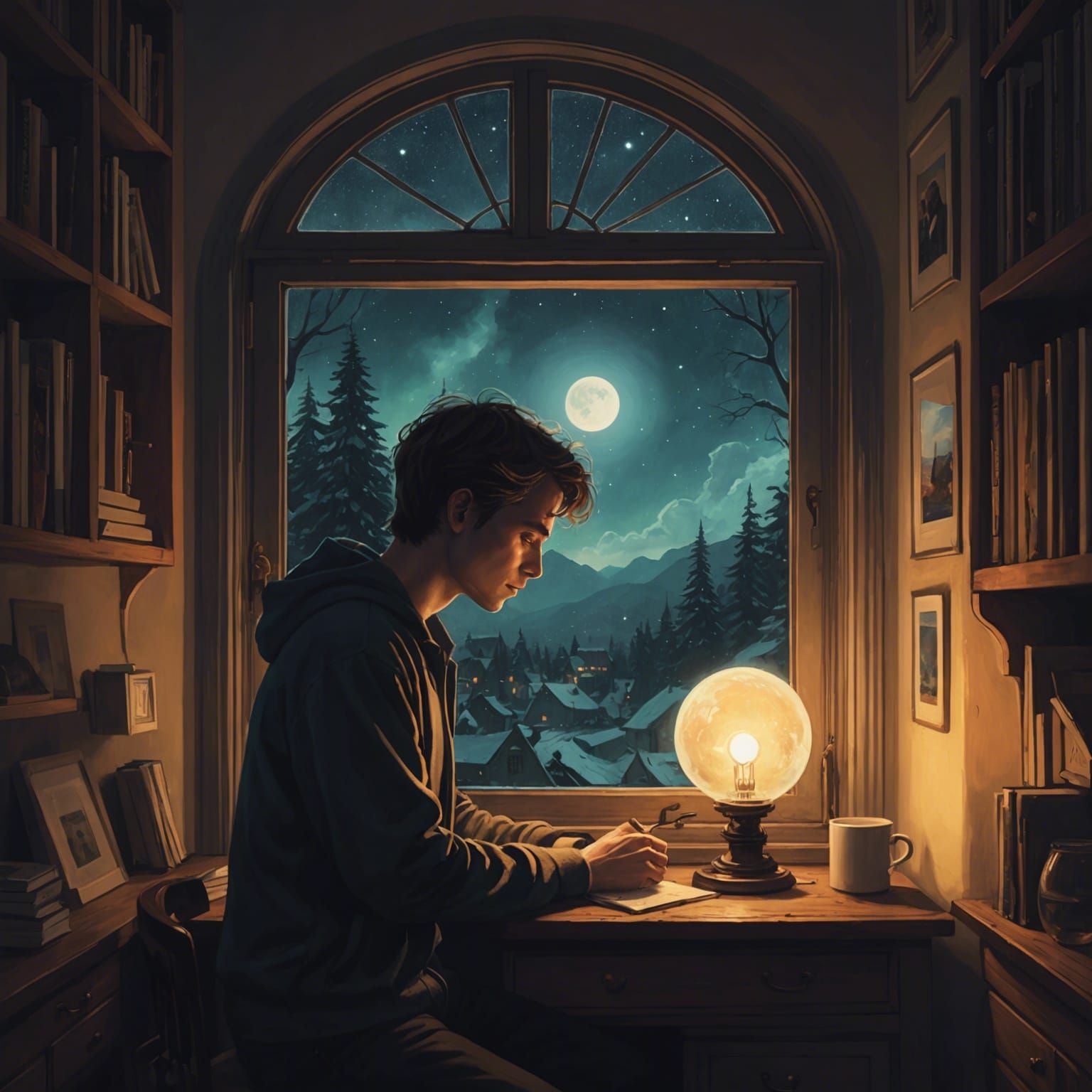 Person Guiding Another Towards Enlightenment