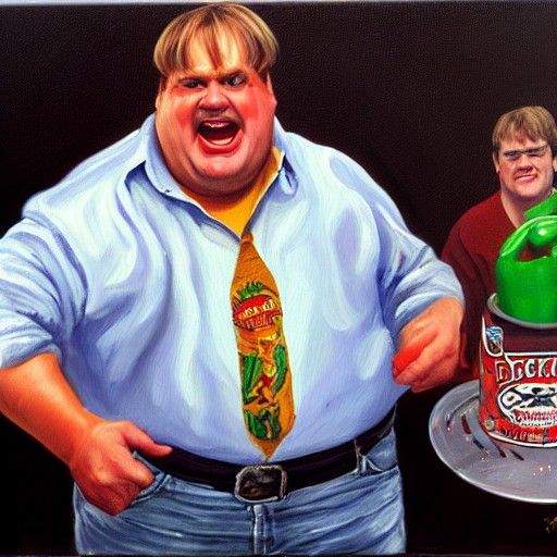 Chris Farley Pickle Championship Wrestling: Gurney-esque Oil...