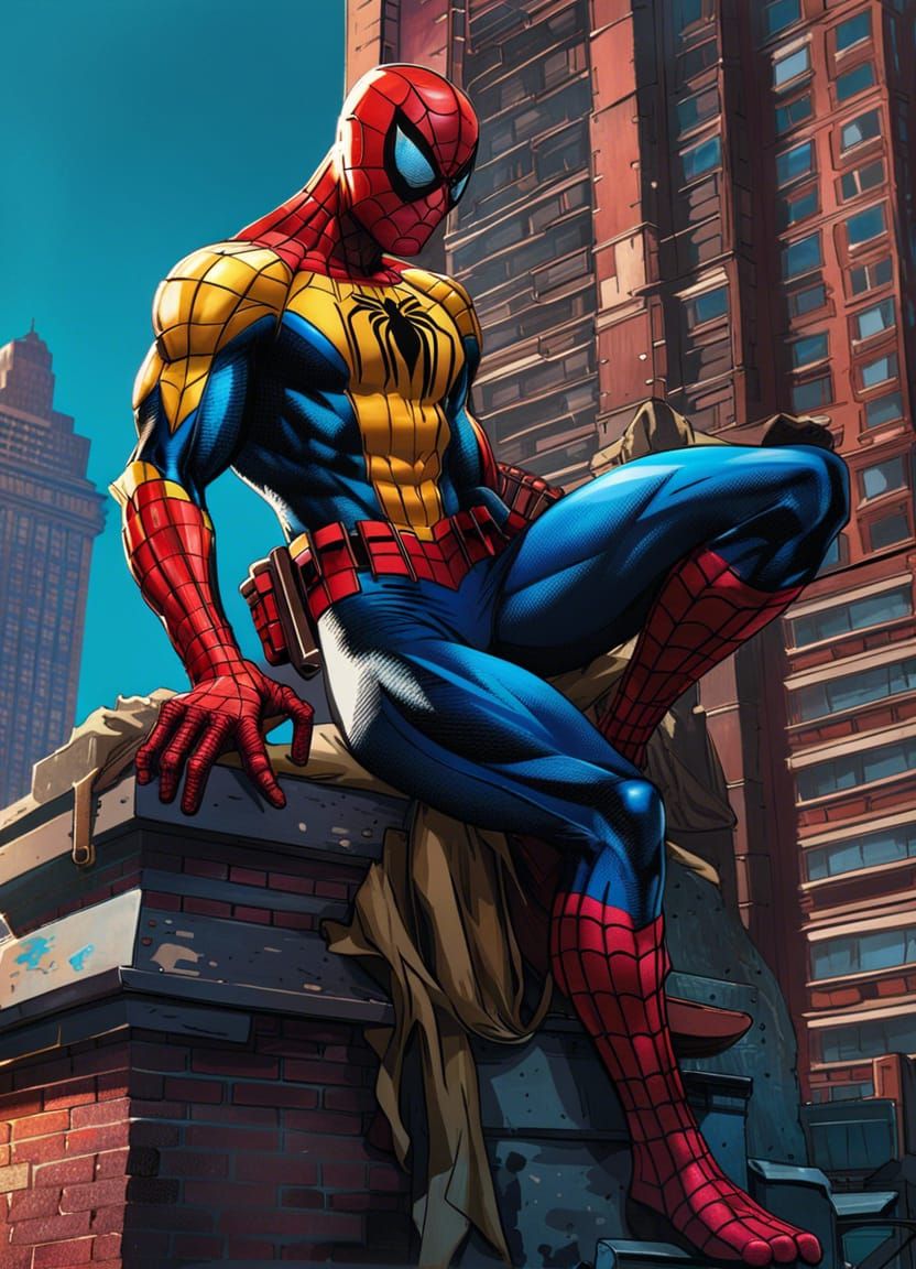 Spiderman Wolverine Fusion Concept Art in Comic Style