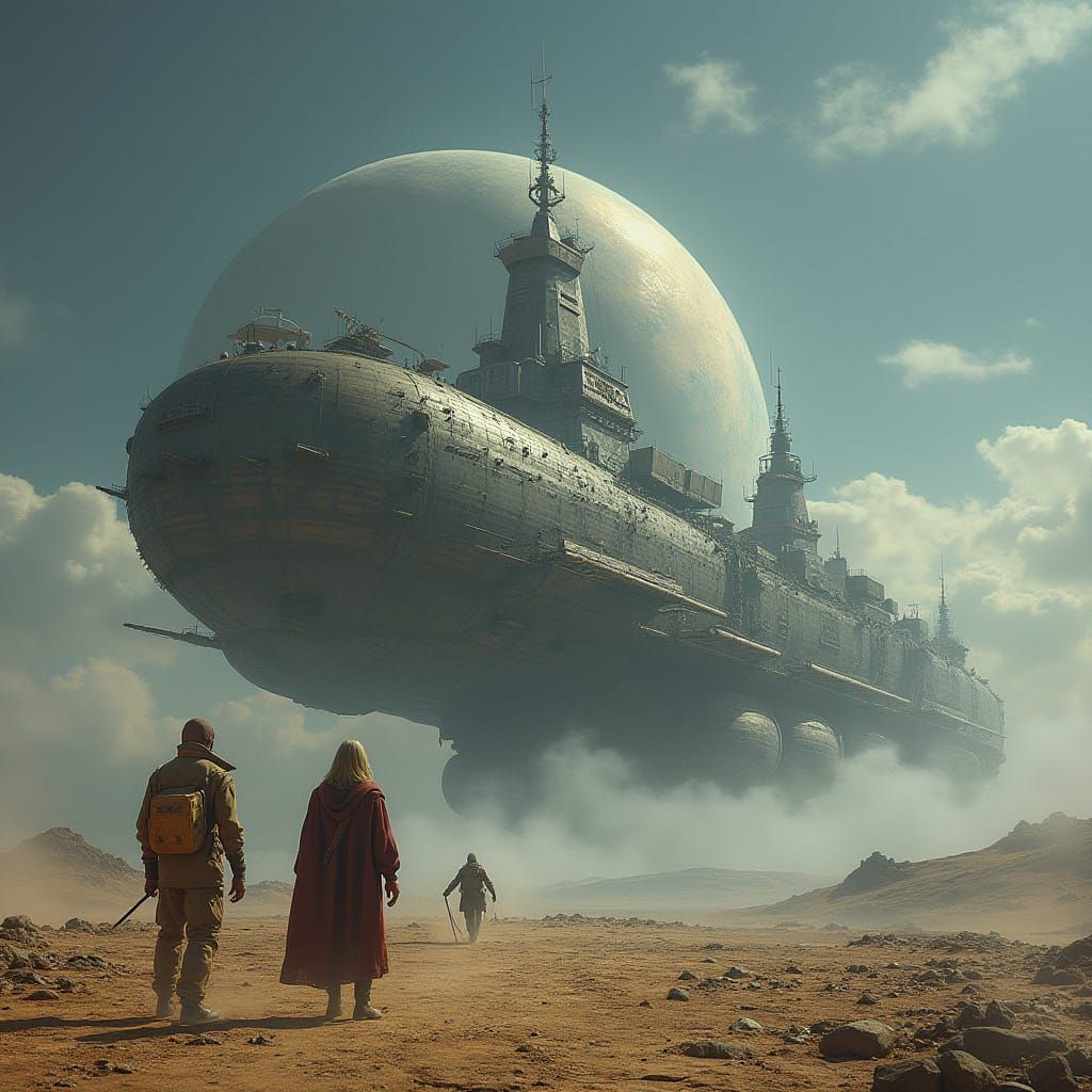 Alien Engineers Supervise City Construction on New Planet