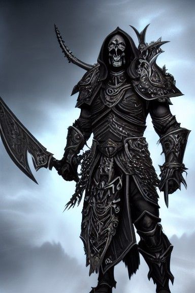 Dark Paladin from Forgotten Realms in Grimdark Style