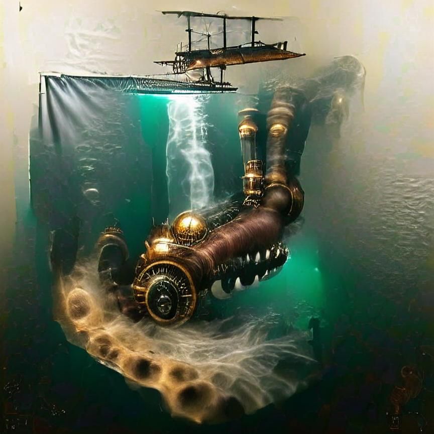 Steampunk Thalassophobia with Volumetric Lighting