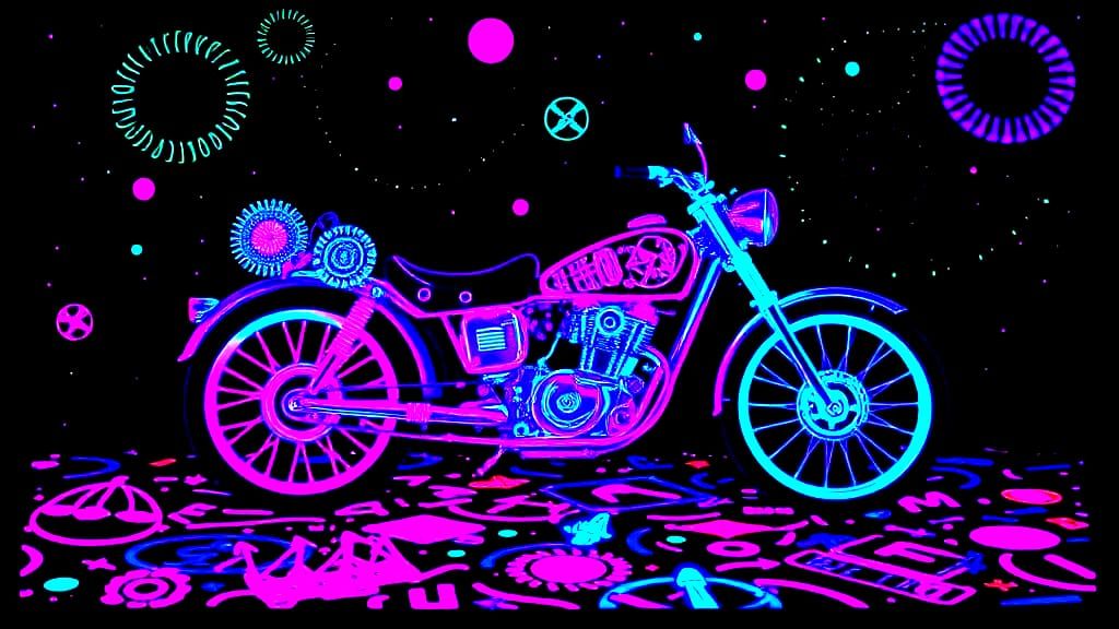 Psychedelic UV Blacklight Stencil Art