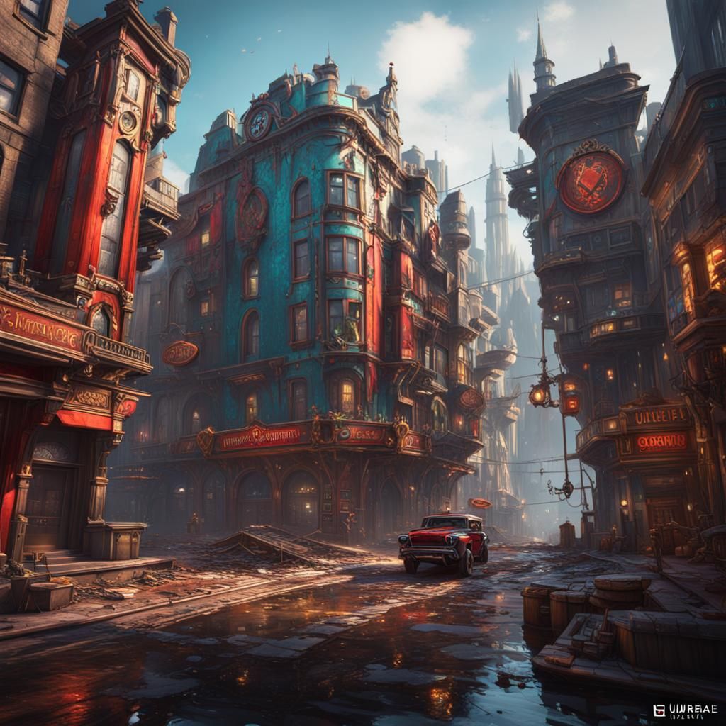 Detailed Harley Quinn Matte Painting in Fantasy Art Style