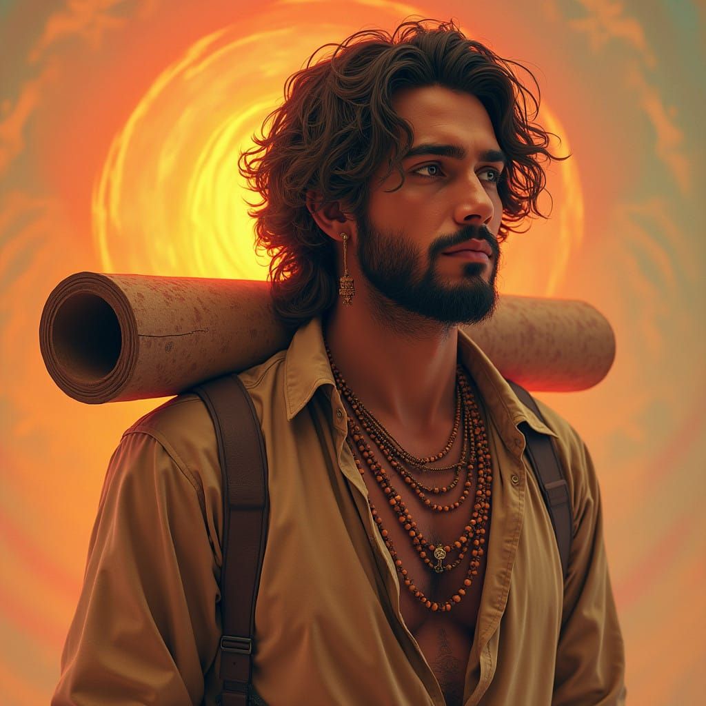 Gritty Realism Portrait of a Bohemian Young Man