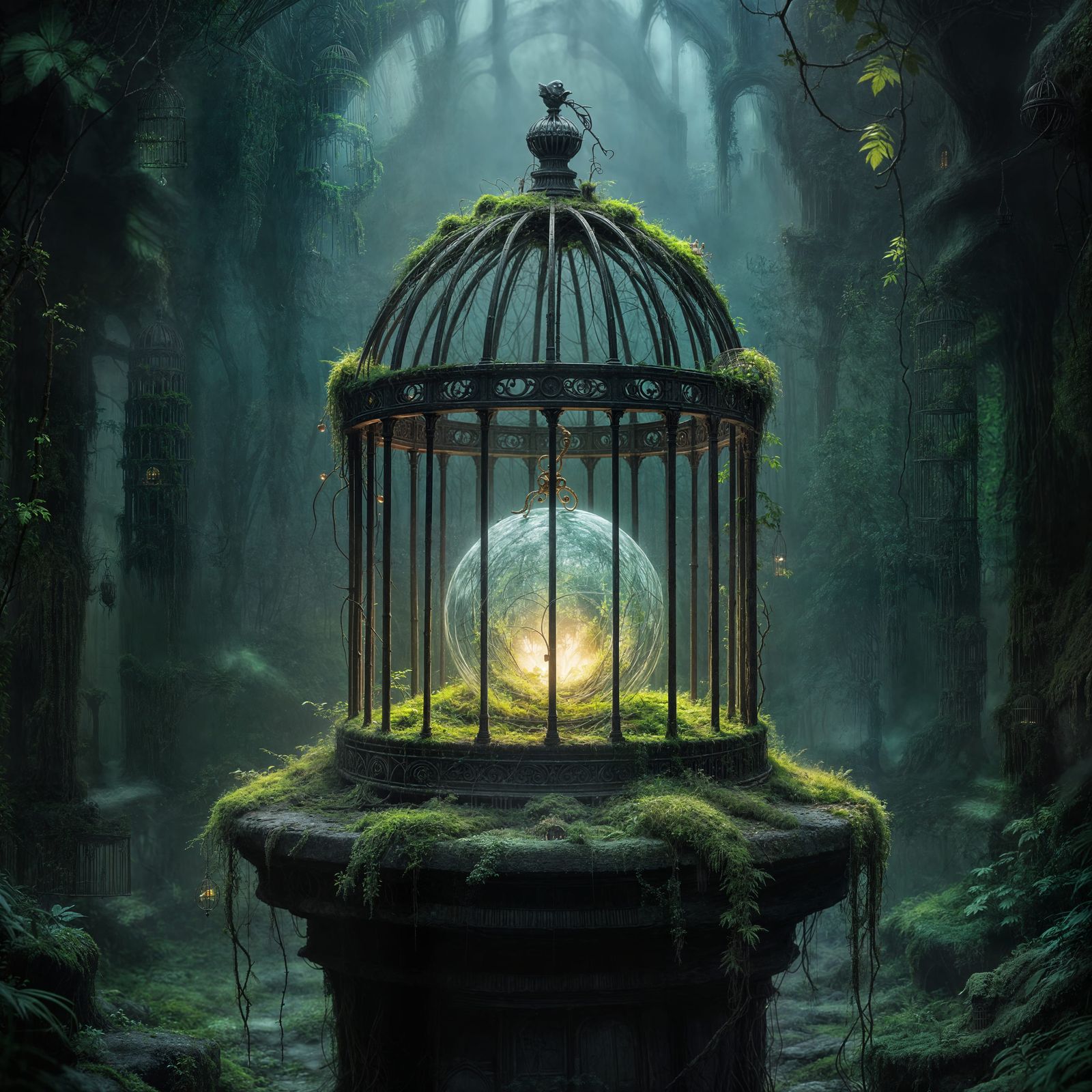 Ancient Birdcage Holds Pulsating Magic Orb