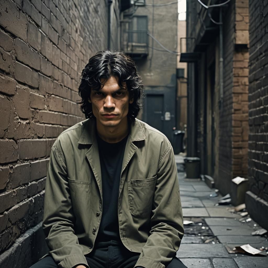 Richard Ramirez Portrait in Dark Academism Style