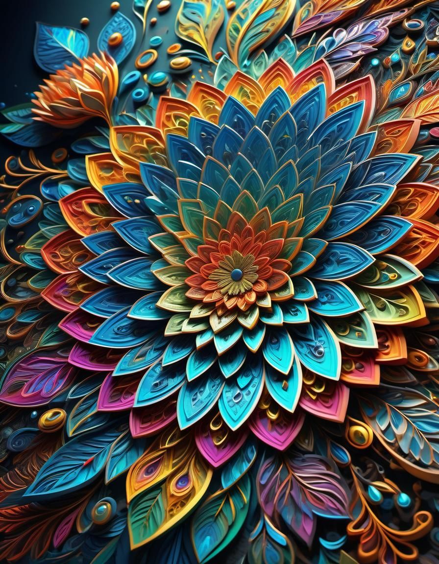 Colorful Intricate Image in 8K Resolution