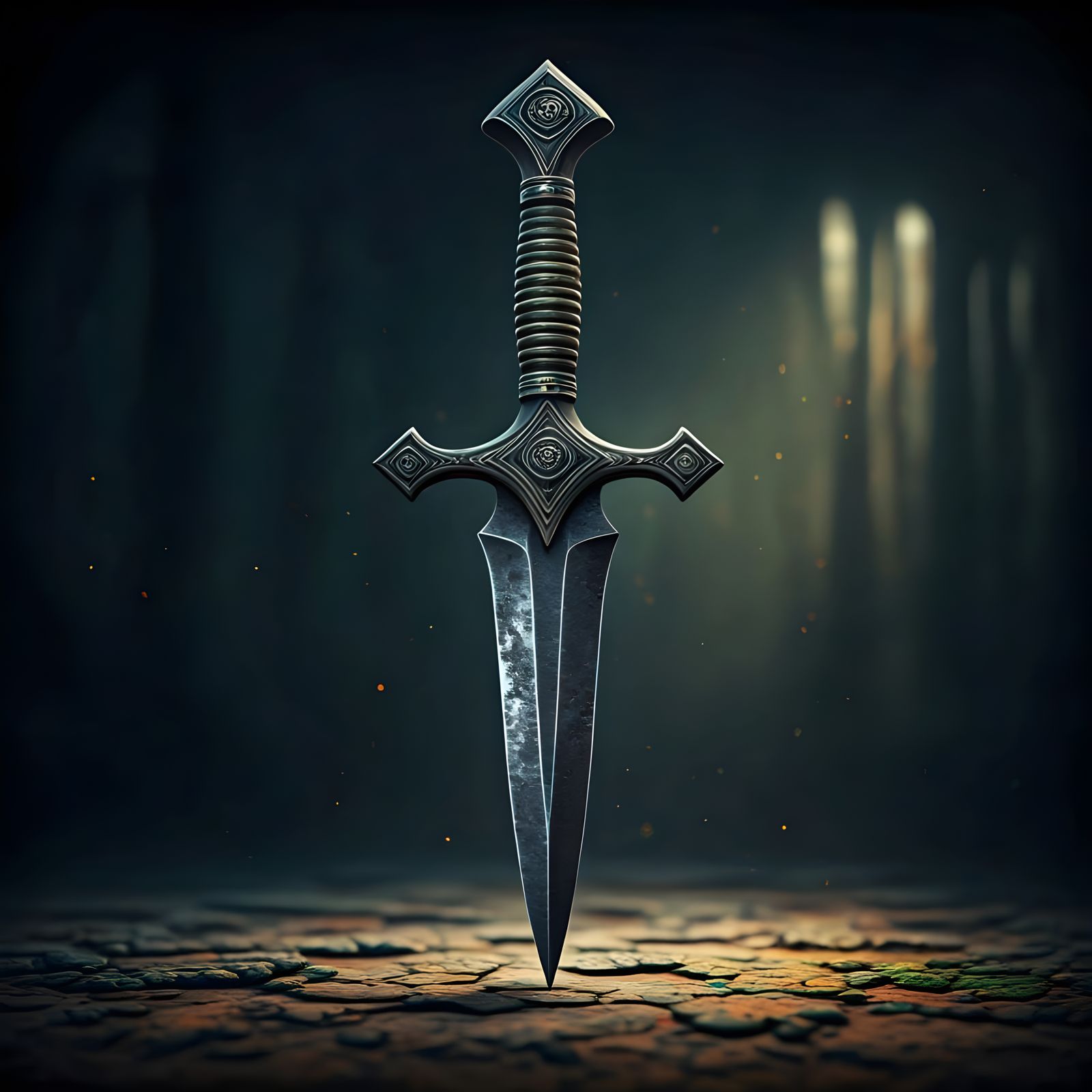 Ethereal Iron Dagger in Triadic Colors