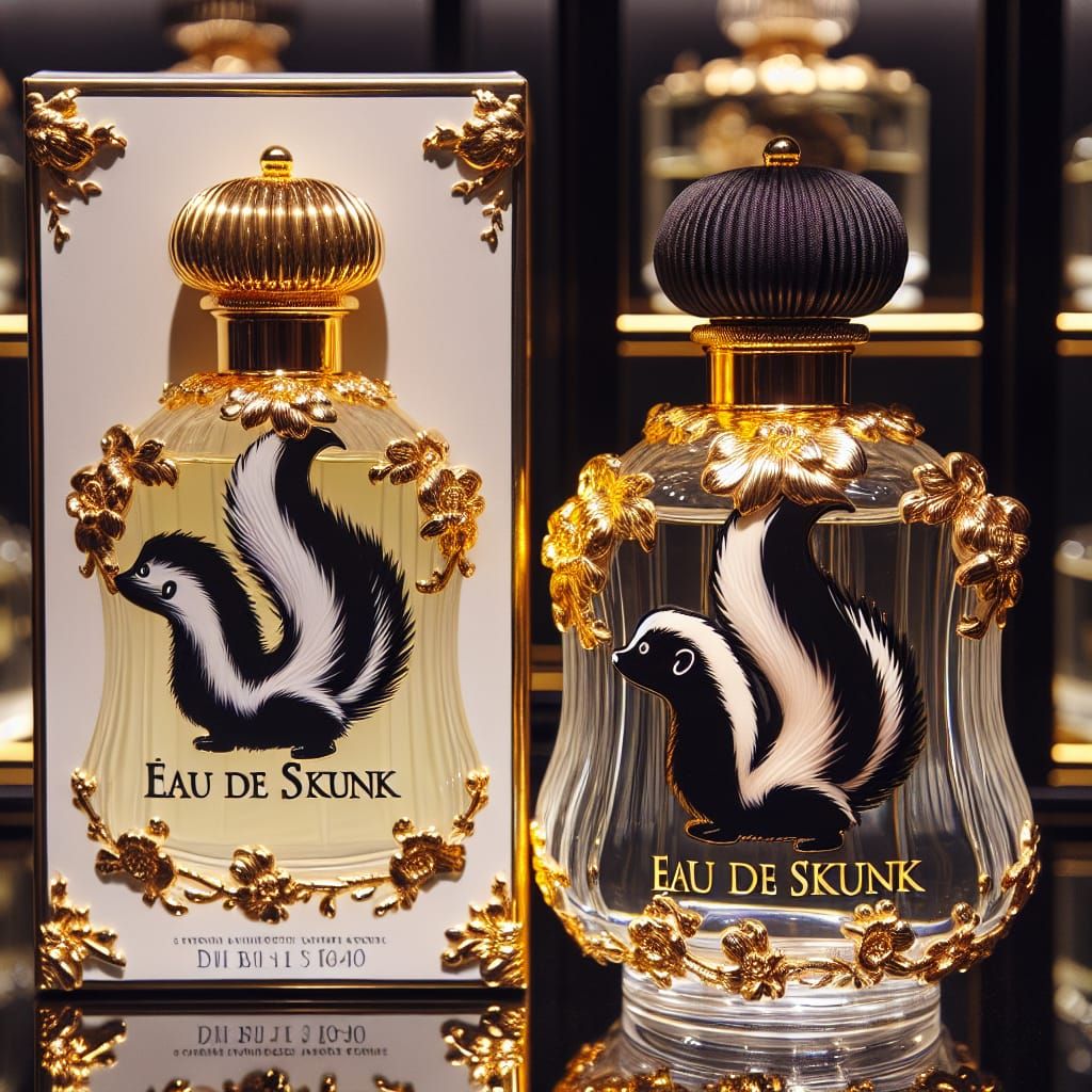 Luxury Perfume: Eau de Skunk in Whimsical Design