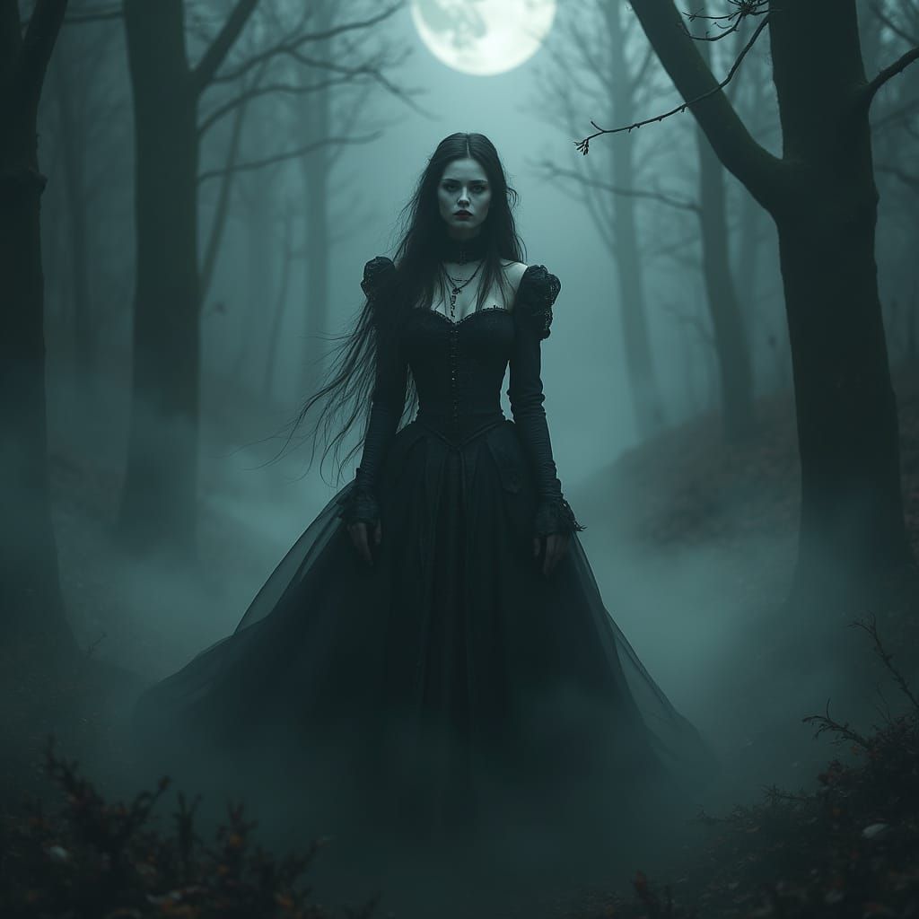 Mystical Moonlit Victorian Siren