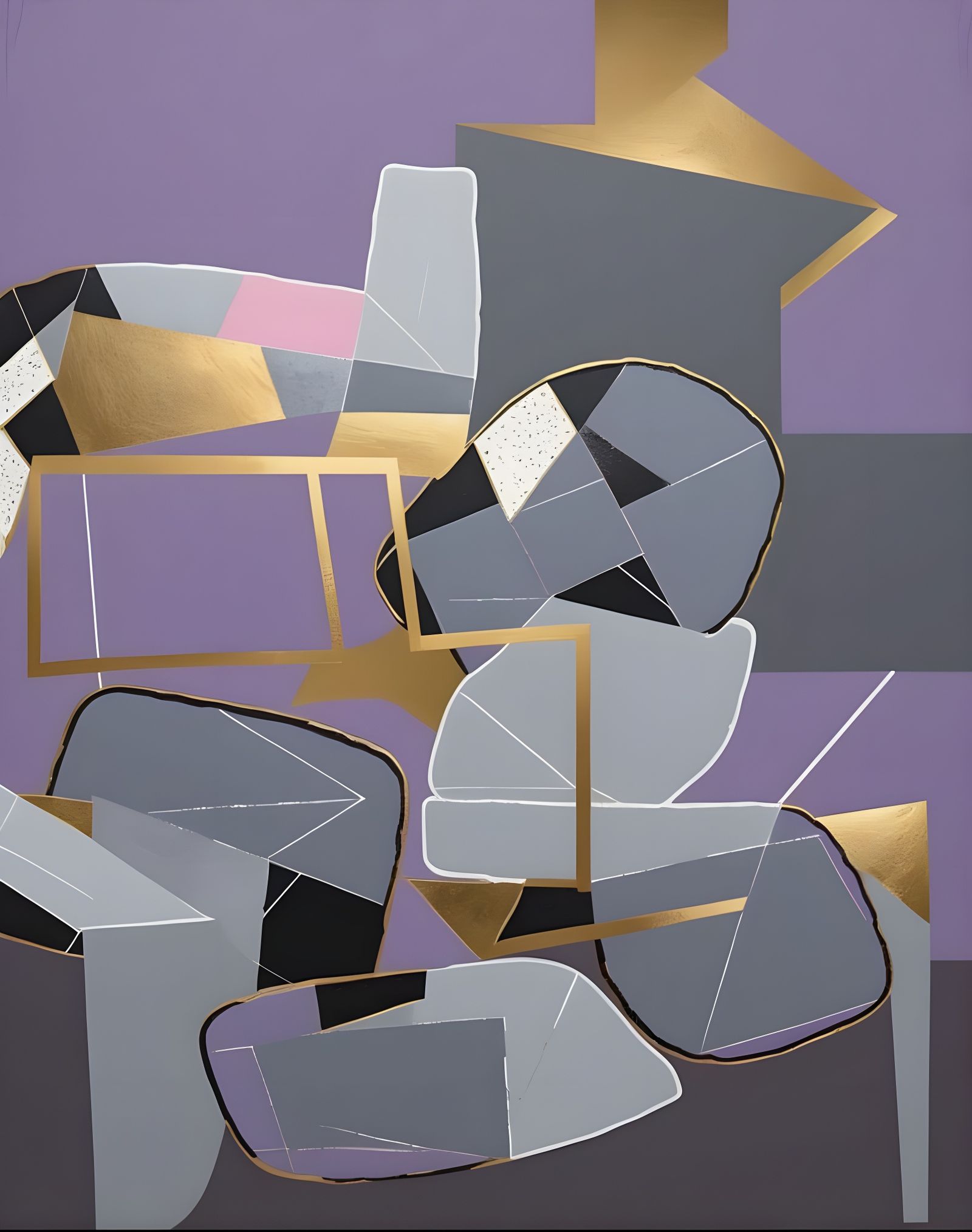 Abstract Chair Design in Prismatic Colors