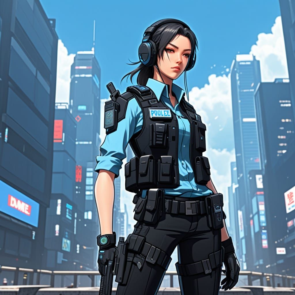 Scifi police girl...
