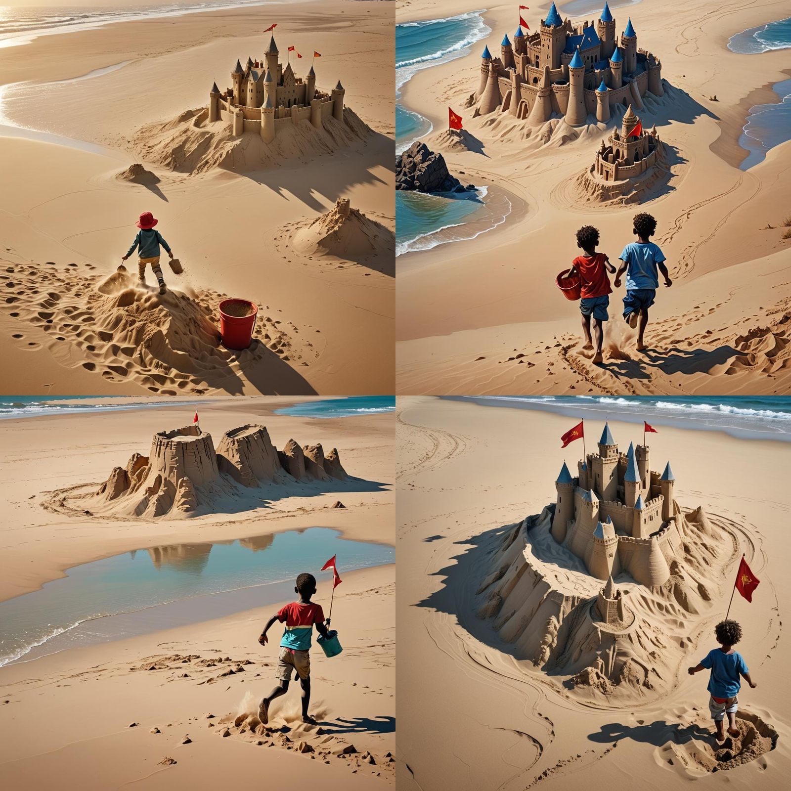 Sandcastle on Namibian Coast: Fantasy Concept Art