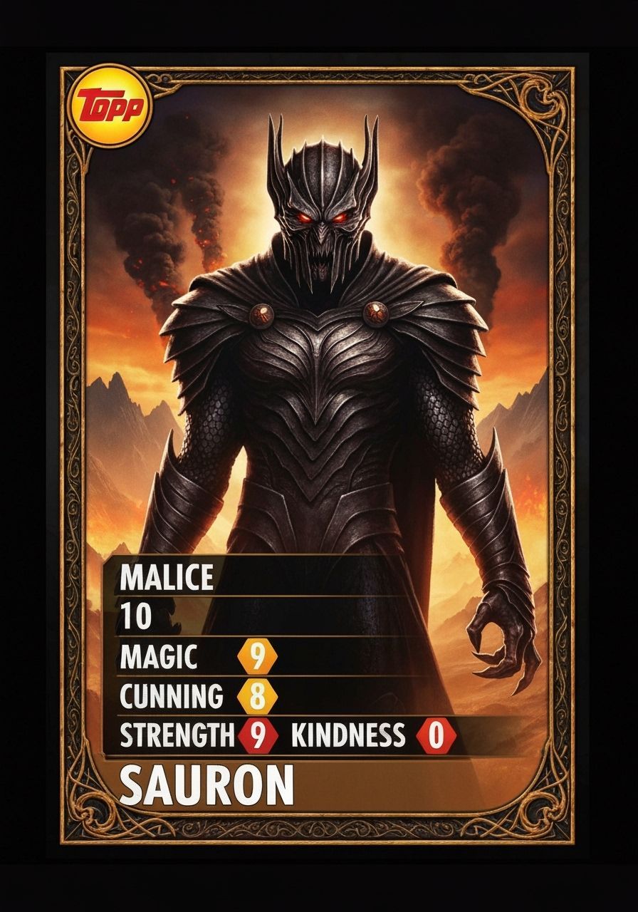 Sauron LOTR Topp Trumps Card