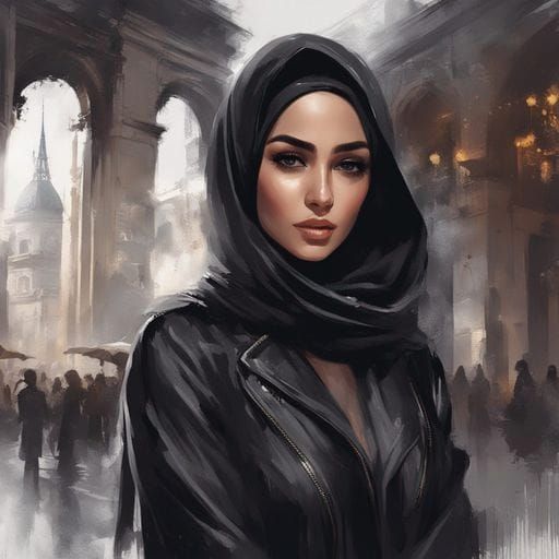 Beautiful Woman in Paris, Figurative Style