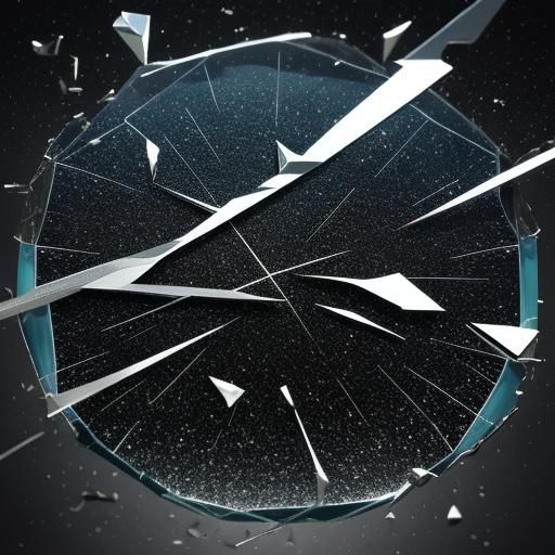 Hyperrealistic Shattered Glass in Sharp Focus
