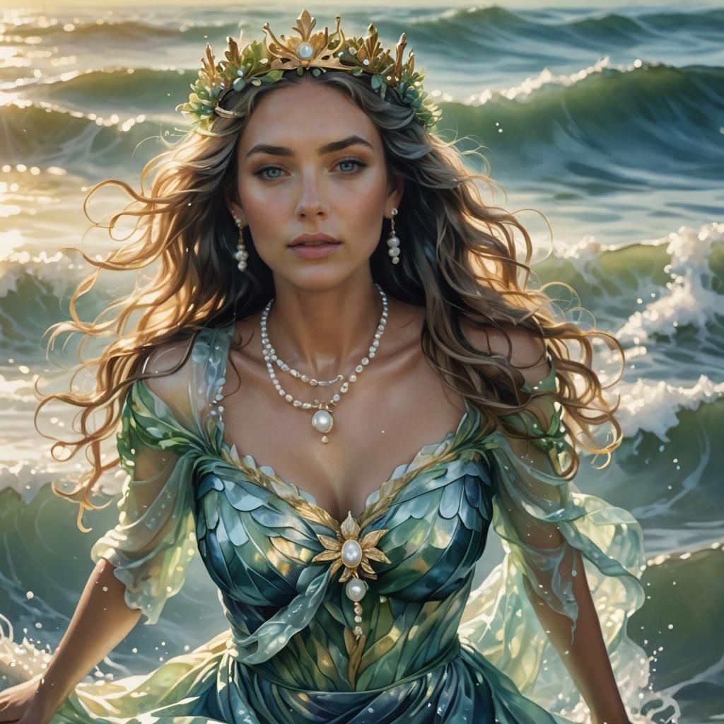 Ocean Goddess Rising from the Waves