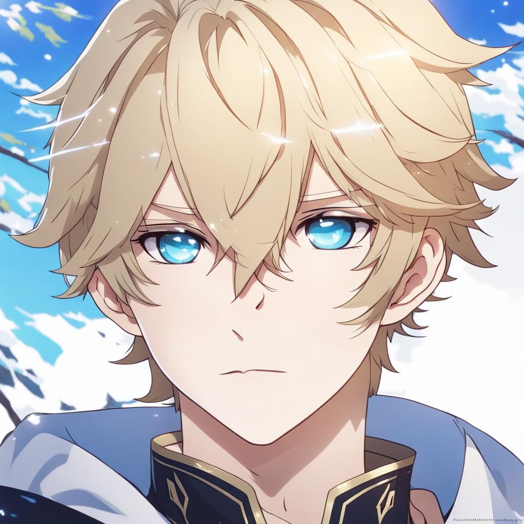 Anime Style Blond Character from Genshin Impact