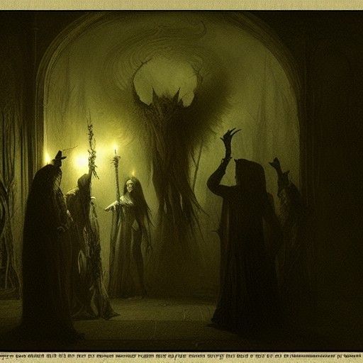 Halloween Witches in Dark Fantasy Style