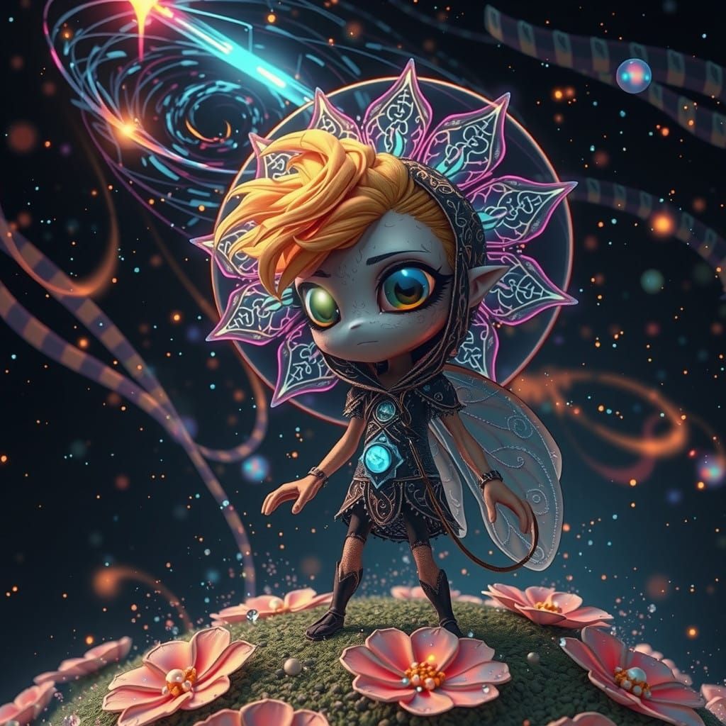 Ethereal Firefly in Whimsical Vortex