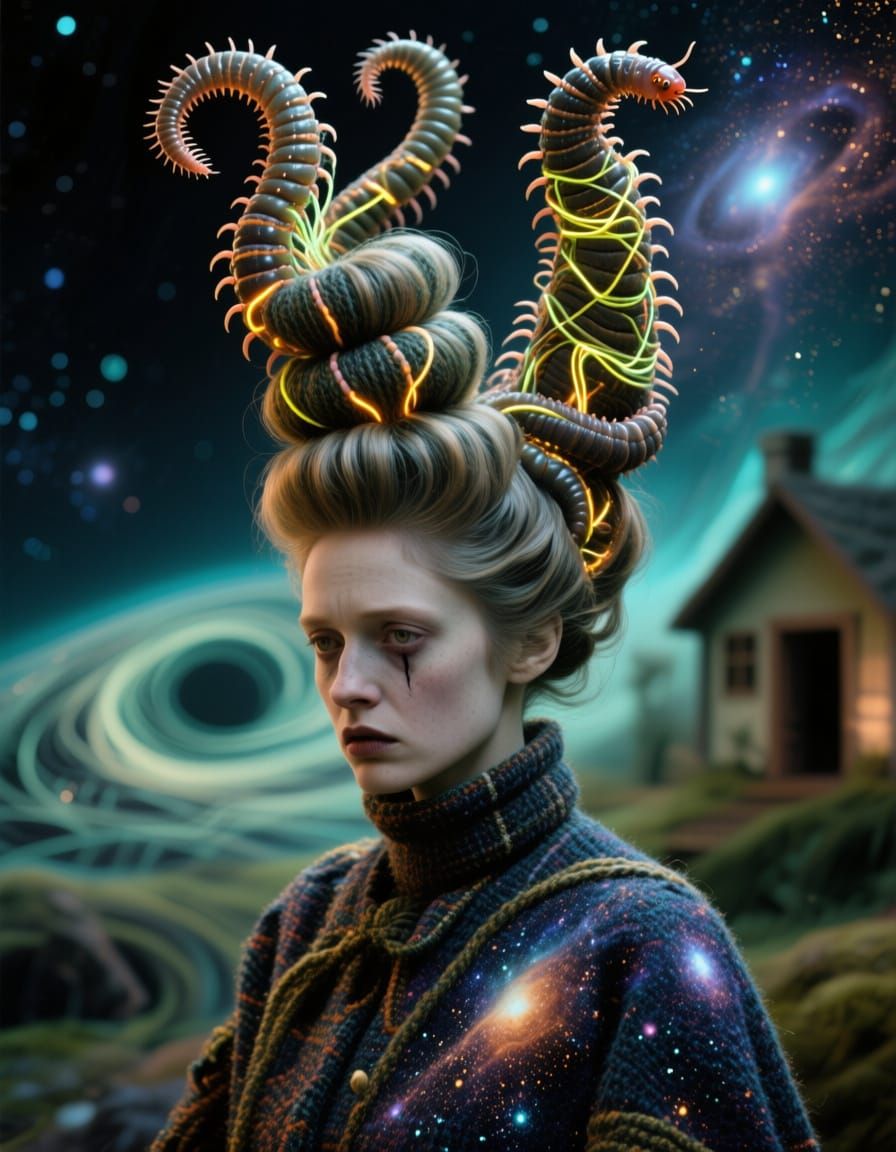 Tweed Tardigrade Up-Do Clothed in Fabric of the Universe