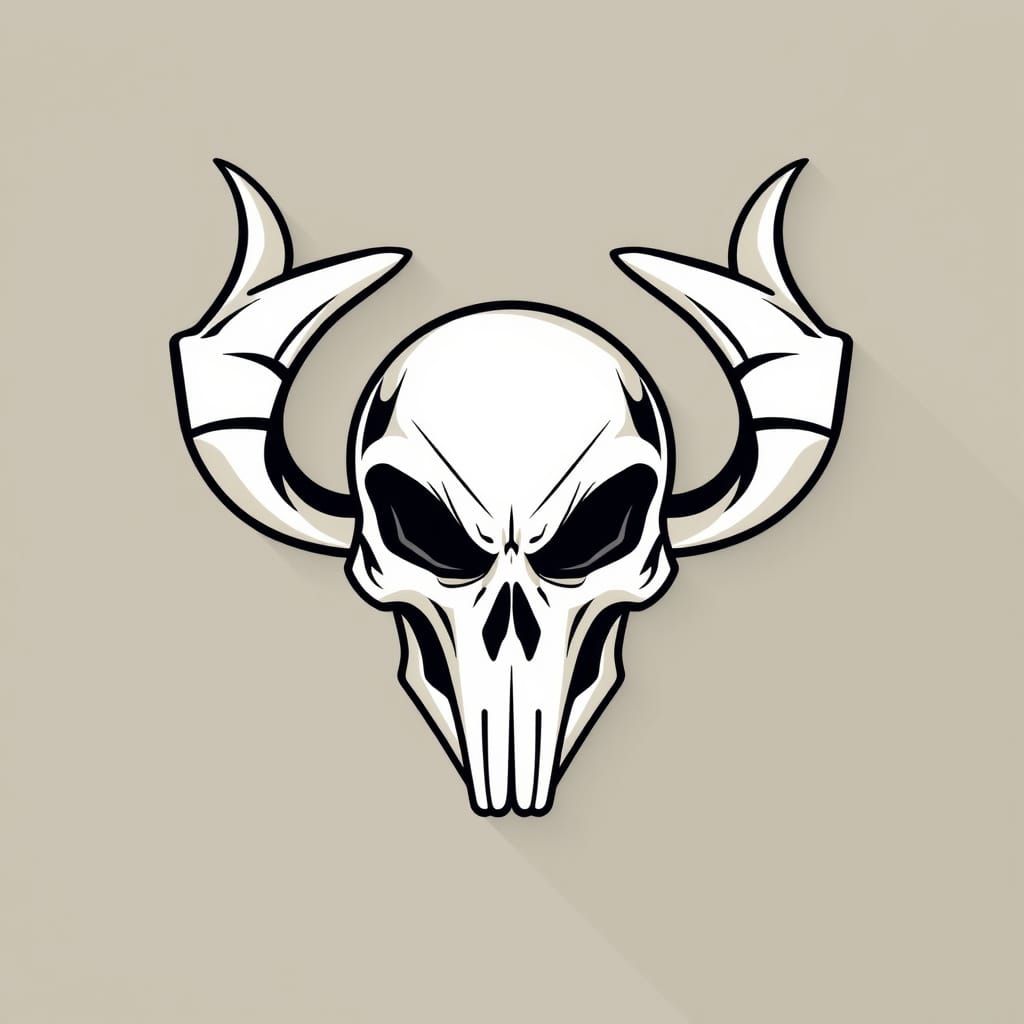 Cyberpunk-Inspired Cranium Logo with Wings