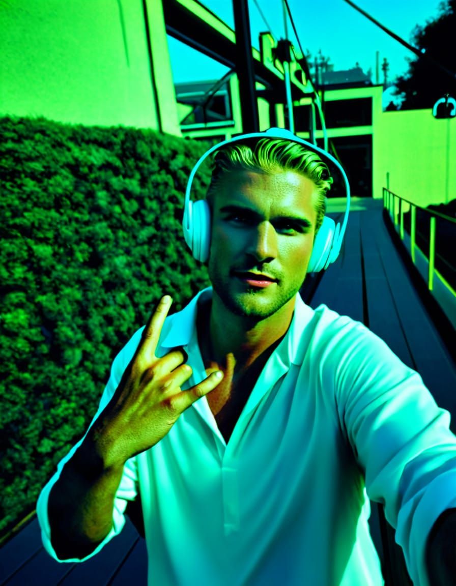 Chiseled Greek God with Piercing Blue Eyes