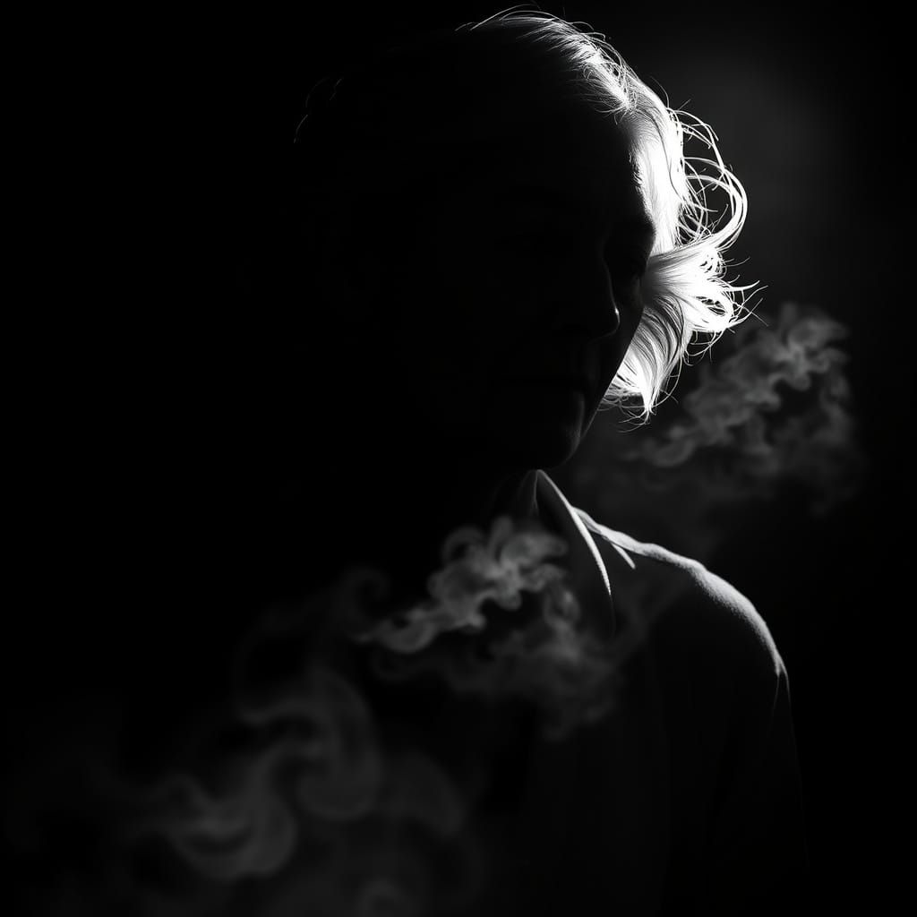 Mysterious Woman in Dramatic Chiaroscuro