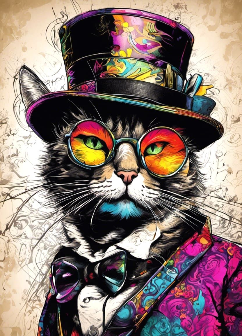 Cool Cat With Top Hat