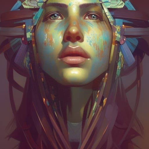 Detailed Portrait of a Tribal Gatherer