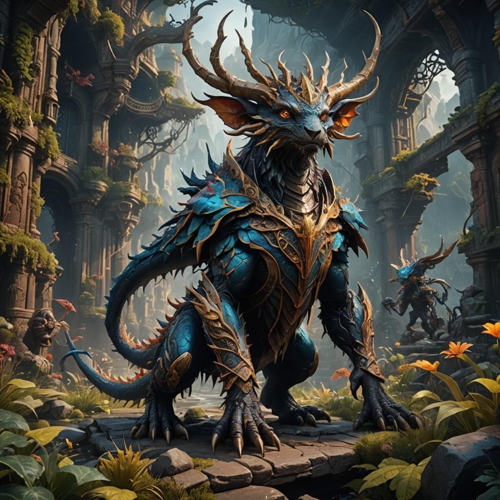 Fantastical Creature in Detailed Matte Painting