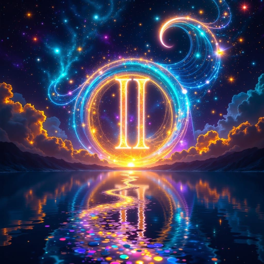 Surreal Cosmic Duality Reflected in Luminous Astral River