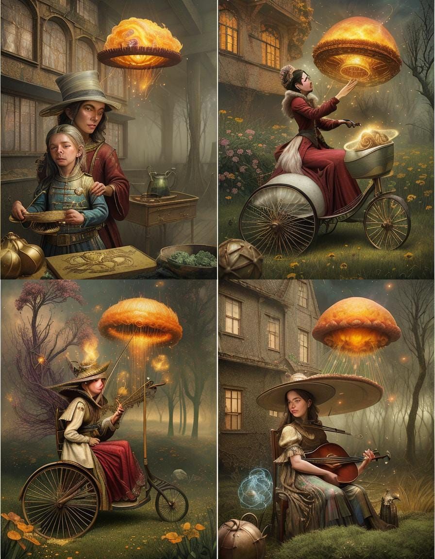 Magical Biological Surrealism in Dreamy Ethereal Style