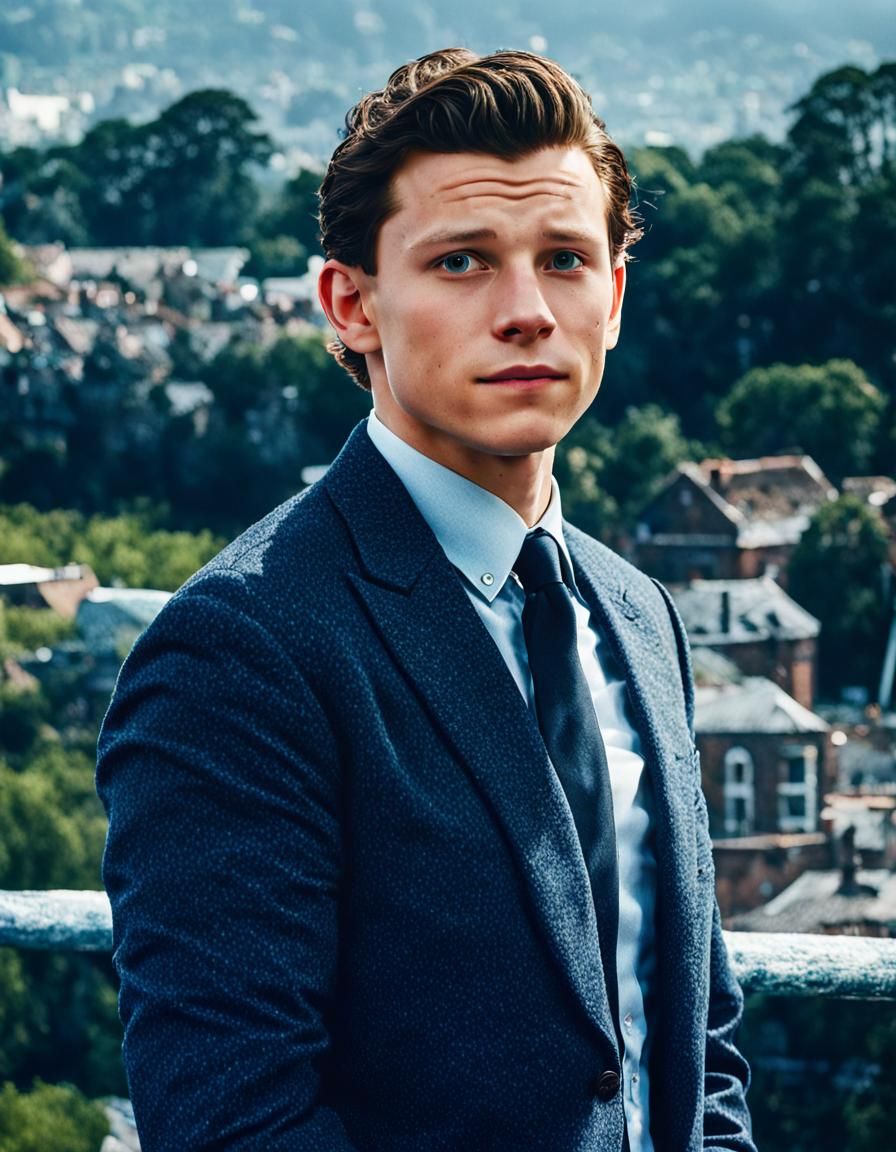Realistic Digital Portrait of Tom Holland