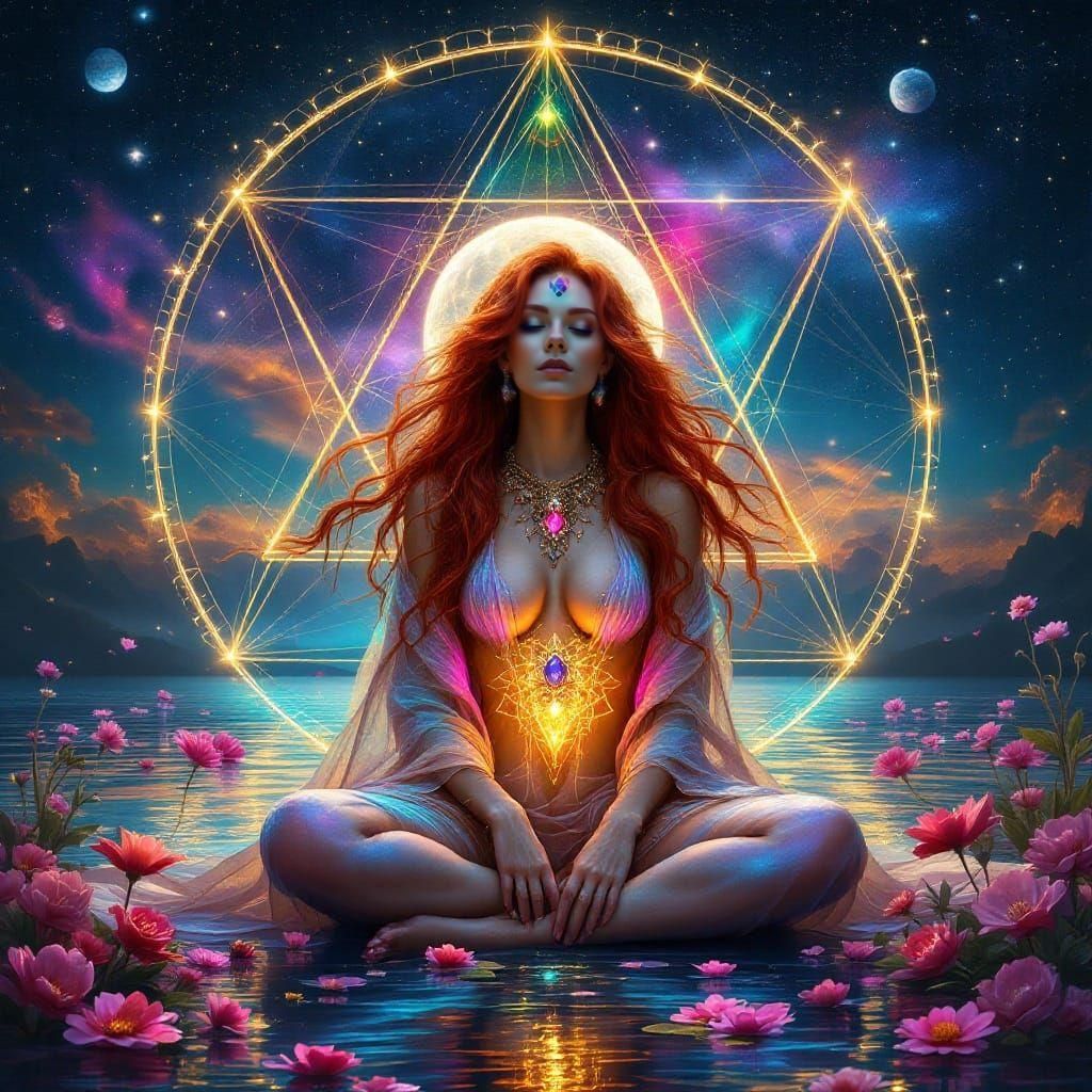 Ethereal Figure by Water in Fantasy Concept Art