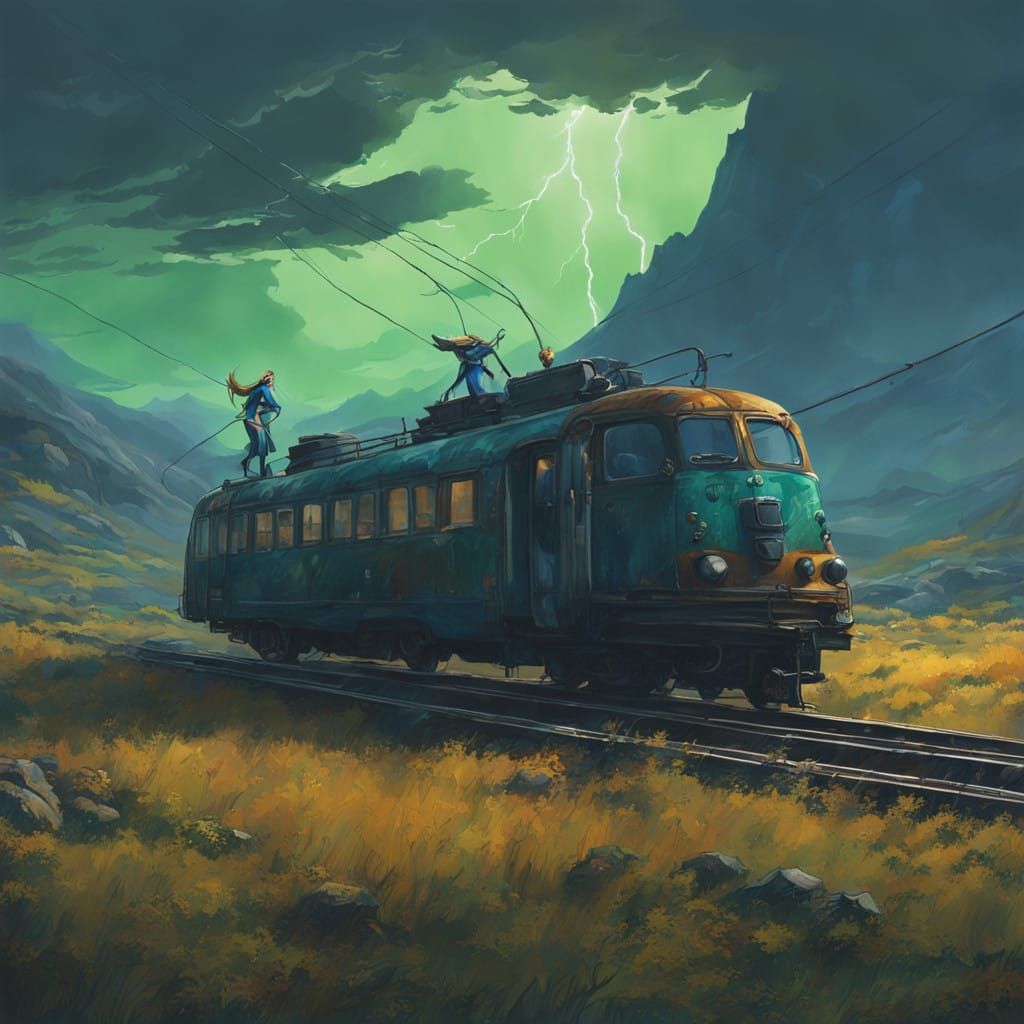 Ethereal Scottish Fantasy Landscape with Invisible Figure