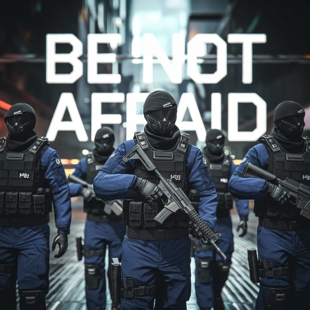 SWAT Soldiers Patrolling a Technocore City