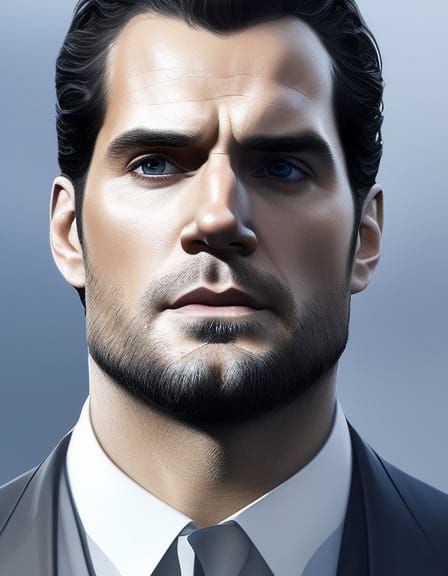 Henry Cavill Portrait in Art Nouveau Style