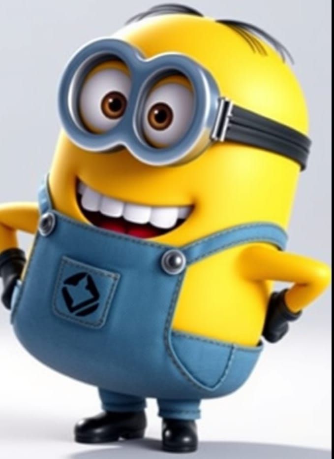Joyful Minion Character in Pixar Animation Style