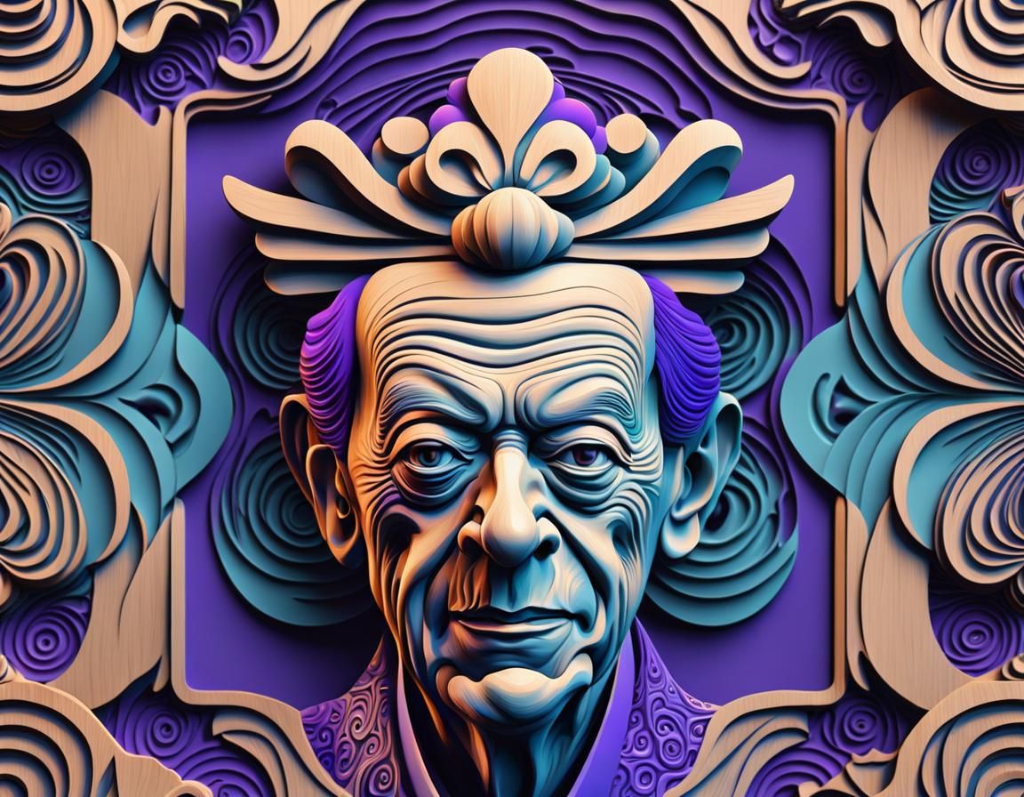 Don Knotts Tribute Japanese Woodcarving II