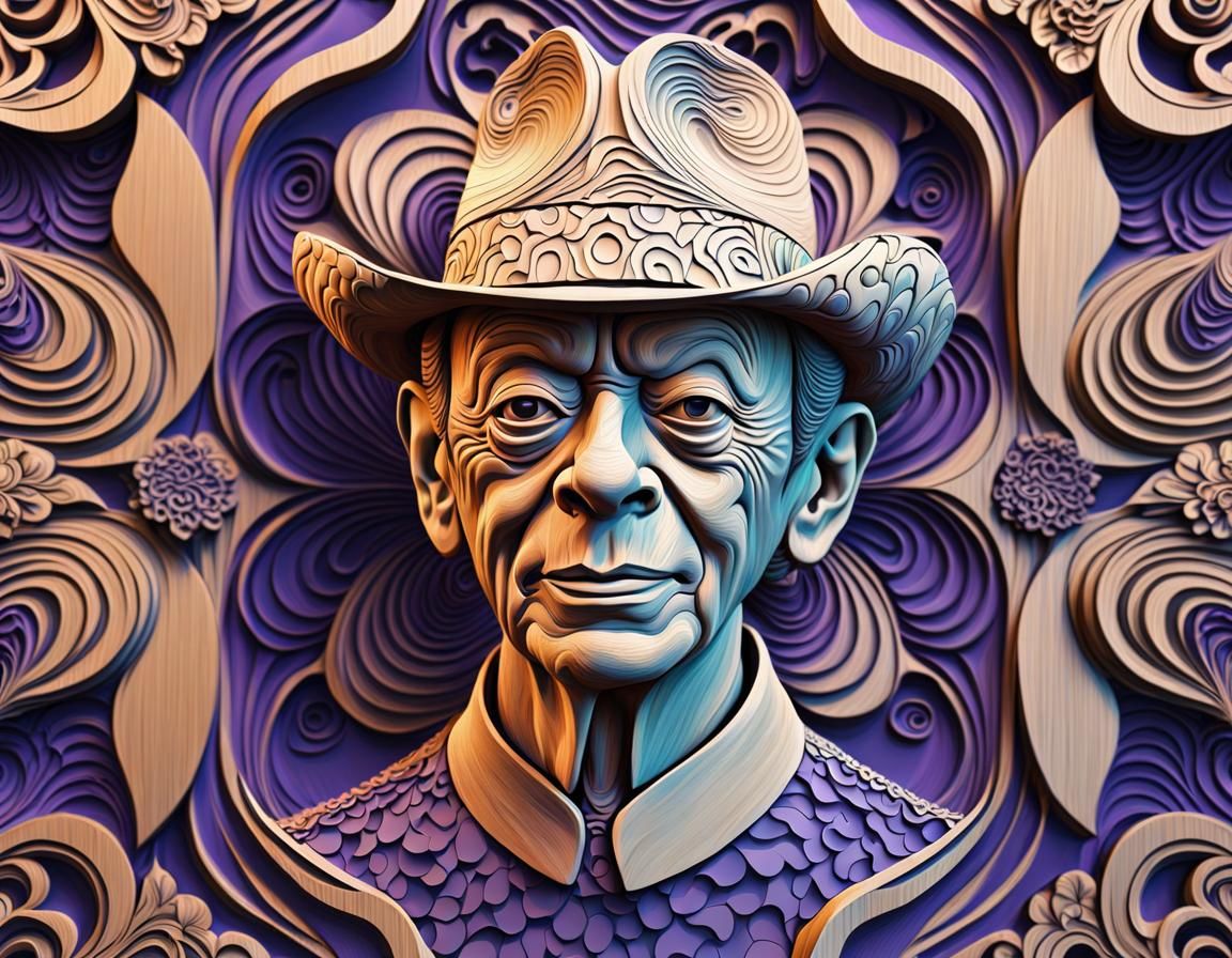 Don Knotts Tribute Japanese Woodcarving