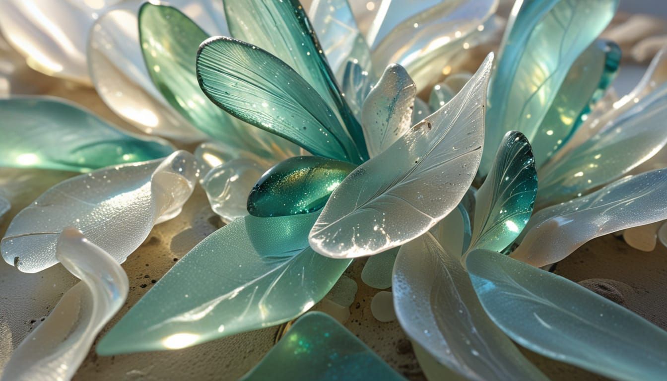 Seaglass Sculptures Abstract Lyrical Abstraction