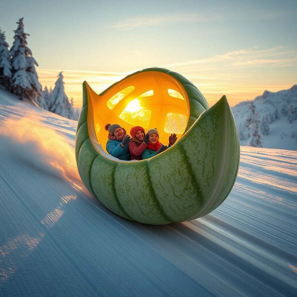 Vibrant Melon Boat Skiing Adventure