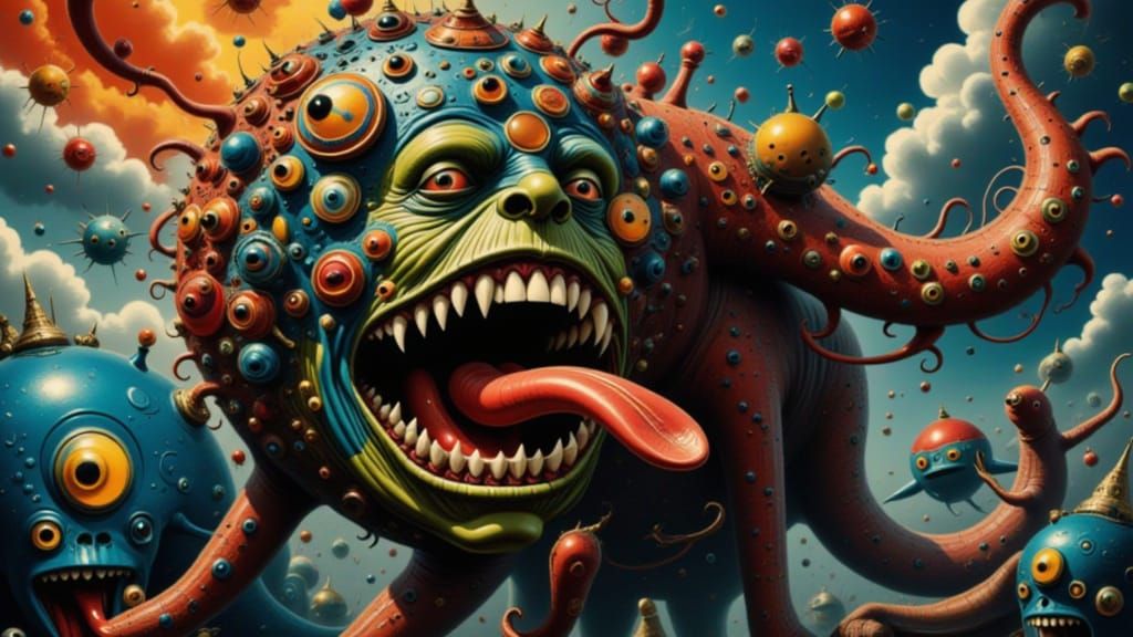 Jack the Whipper's Frenzied Face in Dark Fantasy Style