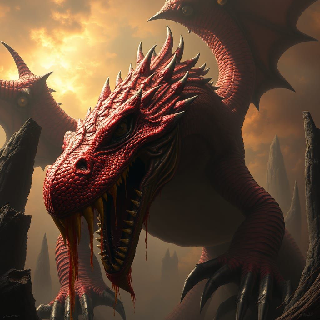 Gruesome Jabberwock Rises from Shadows