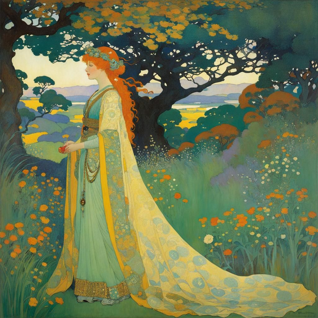 Artwork Inspired by Lathrop, Hanson, and Klimt